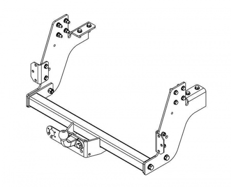 Фаркоп GAZ-16 для ГАЗель Next (бортовая) 2016-, Автос, нагрузка 2500/100 кг. БЕЗ подрезки бампера. Тип шара - F от магазина ФаркопРос