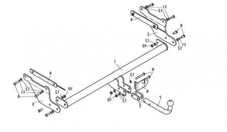 Фаркоп F119-A для FORD FOCUS 3 ( универсал) 2010 -, Лидер Плюс от магазина ФаркопРос