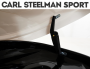 Багажный бокс на крышу Carl Steelman SPORT 2230*900*385 белый "карбон" с двухсторонним открытием + еврокрепление "краб"(об.540л) от магазина ФаркопРос