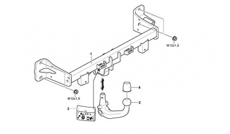 Оригинальный фаркоп 303366600001 для BMW 3-Series Gran Turismo 2013-, Westfalia от магазина ФаркопРос