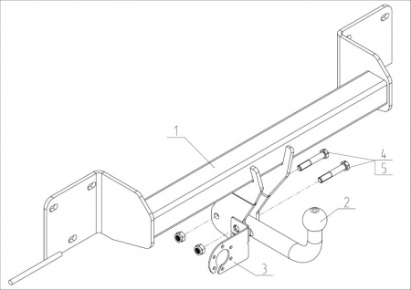 Фаркоп BM 04 для BMW X1 (E84) 2009-2015, Автос, нагрузка 1600/75 кг. БЕЗ подрезки бампера от магазина ФаркопРос