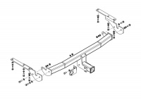 Фаркоп TY 51 под американский квадрат для Toyota RAV 4 2005-2012, Avtos, нагрузка 1500/75 кг. БЕЗ подрезки бампера. Тип шара - A от магазина ФаркопРос