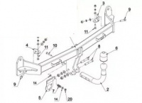 Оригинальный фаркоп 303398600001 для BMW 5-Series F10 / F11 2010-, Westfalia от магазина ФаркопРос