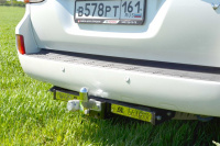 Фаркоп T110-F(N) для TOYOTA LAND CRUISER 200 2007-.../ LEXUS LX 570 2007-...,LX 450d 2015- (C НЕРЖ. ПЛАСТИНОЙ), шар F, Лидер Плюс от магазина ФаркопРос