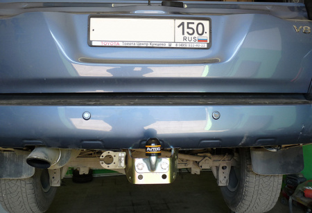 Фаркоп TY 25 для TOYOTA Land Cruiser (J200 )  2007-2021, Автос, нагрузка 3500/140 кг. С подрезкой бампера от магазина ФаркопРос