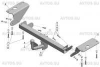 Фаркоп TY 18 для Toyota Corolla седан 2007-2Фаркоп TY 18 для TOYOTA Corolla  2007-2013, Автос, нагрузка 1350/75 кг. БЕЗ подрезки бампера013, Avtos от магазина ФаркопРос
