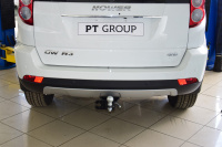 Быстросъемный фаркоп DHO-10-991122.00GZN (ГОРЯЧ. Оцинк.) под квадрат для DW Hover H3/ H5 2010-, БЕЗ подрезки бампера от магазина ФаркопРос