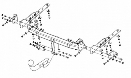 Фаркоп 22248412 Балтекс для SUBARU FORESTER, 13-18, шар A, 75/1500 от магазина ФаркопРос