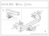 Фаркоп N049A на Nissan Cabstar платформа 2006-2013, Renault Maxity платформа 2006-2013. Тип шара: A. Без выреза бампера., Galia от магазина ФаркопРос