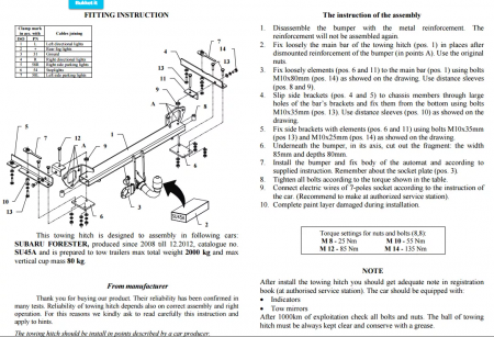 Фаркоп S304-A для SUBARU IMPREZA (ХЕТЧБЕК) G3 2007-2011, шар A, Лидер Плюс от магазина ФаркопРос