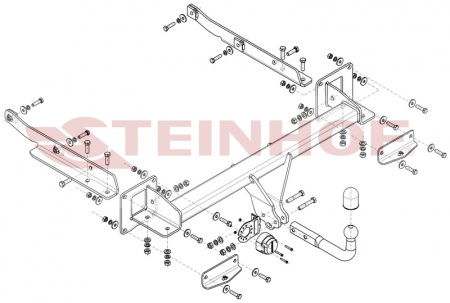 Фаркоп M-171 Steinhof для Mercedes GLE-Class w166 2015-2018. Требуется подрезка бампера. Тип шара: A. от магазина ФаркопРос