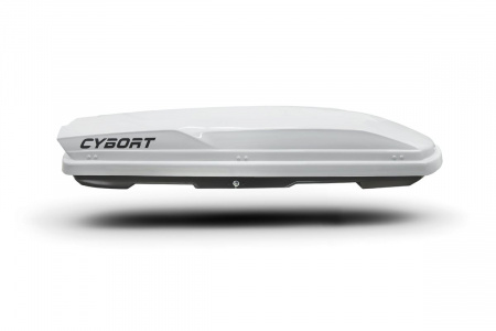 Автобокс CYBORT Jazz, 206*80*35, 410л, двухсторонний, белый мetallic, быстросъемные крепления краб от магазина ФаркопРос