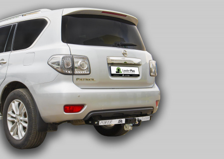 Фаркоп N124-F(N) для NISSAN PATROL (Y62) (внедорожник) 2010 -... (С НЕРЖАВЕЮЩЕЙ ПЛАСТИНОЙ) от магазина ФаркопРос