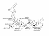Фаркоп 3041-A на Toyota Highlander 2003-2008 / Lexus RX300, RX350, RX400 2003-2009, Toyota Harrier 2003-2009, шар A (на 2-х болтах), Oris от магазина ФаркопРос