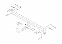 Фаркоп KI 34 для KIA Sportage IV рест. 2018-, Автос, нагрузка 1900/75 кг. БЕЗ подрезки бампера от магазина ФаркопРос