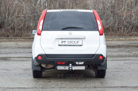 Фаркоп с хромированной накладкой NXT-07-991124.00 PT Group для Nissan X-trail T31 2007-2014 - съемный квадрат от магазина ФаркопРос
