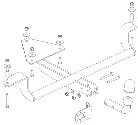 Oris Oris 1228-AN ТСУ на Lada ВАЗ 2110, 2111, 2112, Lada Priora (HB, sedan , wagon) от магазина ФаркопРос