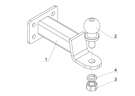 Фаркоп AvtoS для TOYOTA LAND CRUISER J100 (1998-2007) (TY 04) от магазина ФаркопРос