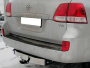 Тюнинговый фаркоп с металлической накладкой 3072-AL Oris на Lexus LX 570 2007-2021, Toyota Land Cruiser 200 2007-2021 (кроме комплектаций Exclusive и Excalibur). Без выреза в бампере. Тип шара: A. Нагрузки: 1500/75 кг, масса фаркопа 26,6 кг (без элек от магазина ФаркопРос