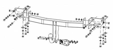 Фаркоп 22903412 Балтекс для SUBARU FORESTER, 18-, шар A, 75/1500 от магазина ФаркопРос