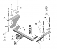 Фаркоп SU 05 для Subaru Forester 2008-2012, шар A, Avtos. Без выреза бампера. от магазина ФаркопРос