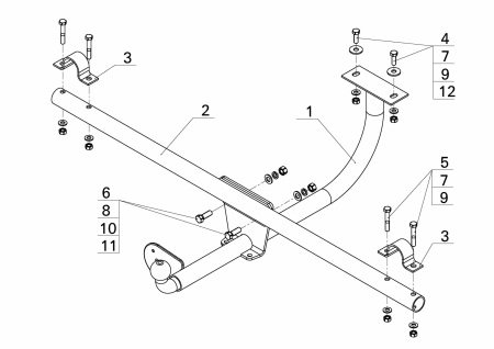 Фаркоп VAZ-64 Автос на ВАЗ 4х4 Urban от магазина ФаркопРос