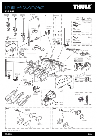 Велокрепление на фаркоп Thule VeloCompact 926, 3-4 велосипеда 13pin от магазина ФаркопРос