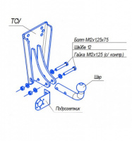 Oris oris 6501-A ТСУ на UAZ 452 1972-, 469 1972- от магазина ФаркопРос