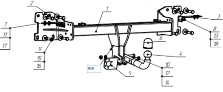 Фаркоп 2159-A Oris на Volkswagen Touareg 2018-, Porsche Cayenne 2017-, Audi Q8 2019-, Porsche Cayenne Coupe 2019-. Необходима подрезка бампера. Тип шара: A. Нагрузки: 3500/140 кг, масса фаркопа 24,1 кг (без электрики в комплекте) от магазина ФаркопРос