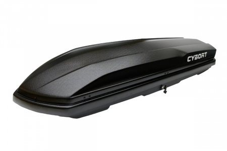 Автобокс CYBORT Jazz, 206*80*35, 410л, двухсторонний, черный мetallic, быстросъемные крепления краб от магазина ФаркопРос