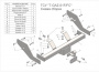 Фаркоп, T-GAZ-01F (со съемным шаром) для ГАЗ 2705 (без снятия запасного колеса), Лидер Плюс от магазина ФаркопРос