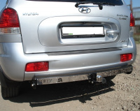 Фаркоп H205-A(N) для HYUNDAI SANTA FE CLASSIC (SM) (ТАГАЗ) 2001-2006, 2007-. (C НЕРЖ. ПЛАСТИНОЙ), шар A, Лидер Плюс от магазина ФаркопРос