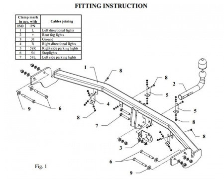 Фаркоп J 54 Auto-Hak для Hyundai Santa Fe 2006-2012, Auto-Hak от магазина ФаркопРос