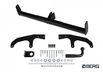Фаркоп BERG для Renault Sandero 2009-2014. Тип шара: A. Нагрузки: 1200/75 кг Вес: 13 кг. БЕЗ выреза в бампере. Артикул - (F.4714.001) от магазина ФаркопРос