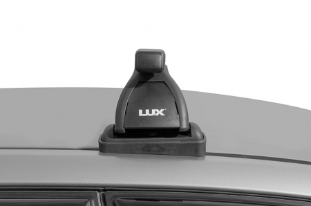 Багажник на крышу LUX, крепление в штатные места для BMW 1er (Е81) хэтчбек 3д 2007-2011 (БКШМ+прямоугольные дуги 1,1м+БКШМ LUX 977) от магазина ФаркопРос