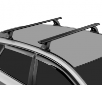 Багажник на крышу LUX, крепление в штатные места на гладкую крышу для Honda Elysion 2004-2013 (БКШМ LUX 911+дуги черн. аэро-трэвэл (82мм) 1,3м)  от магазина ФаркопРос