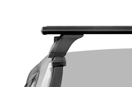 Багажник на крышу LUX, крепление на гладкую крышу для DongFeng DF6 пикап 4д 2022-… (БК3+дуги аэро-трэвэл черные 1,3м+КА3 LUX DF6-22n) от магазина ФаркопРос