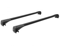 Багажник на крышу LUX 4 Bridge, крепление на интегр. рейлинг для Jaecoo J7 внедорожник 2023-… (БК4 LUX + черные дуги аэро-трэвэл 99/105см + КА4 LUX J7-23m) от магазина ФаркопРос