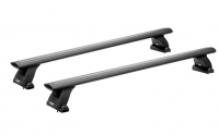 Багажник на крышу LUX, крепление в штатные места на гладкую крышу для Honda Elysion 2004-2013 (БКШМ LUX 911+дуги черн. аэро-трэвэл (82мм) 1,3м)  от магазина ФаркопРос