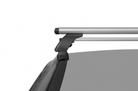 Багажник на крышу LUX, крепление за С-рельс для Volkswagen Transporter (T6) минивен 2016- (БКШМ+дуги аэро-трэвэл 1,4м+БКШМ LUX 911) от магазина ФаркопРос